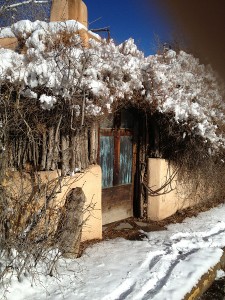 Santa Fe house in Snow